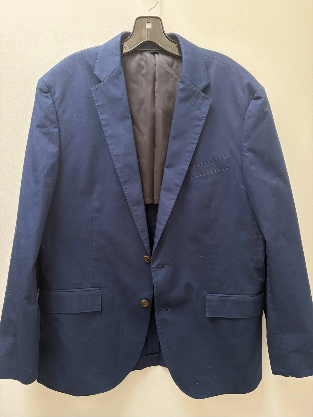 J.Crew Crosby Blazer Suit Jacket Blue Italian Cotton Larusmiani 42R